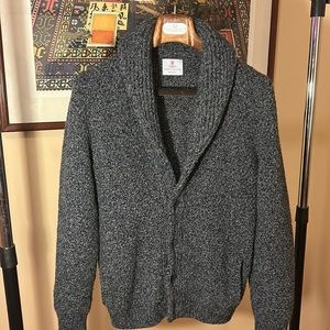Turnbull and Asser (Small) gray cardigan sweater: made in Italy